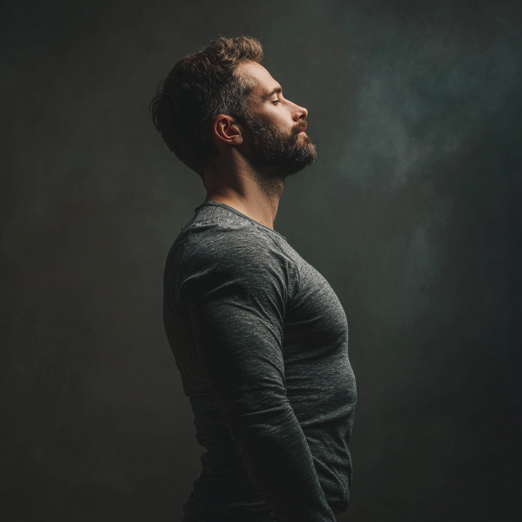 До та після трансформації чоловіка, демонстрація фізичних змін, впевненість та сила в позі